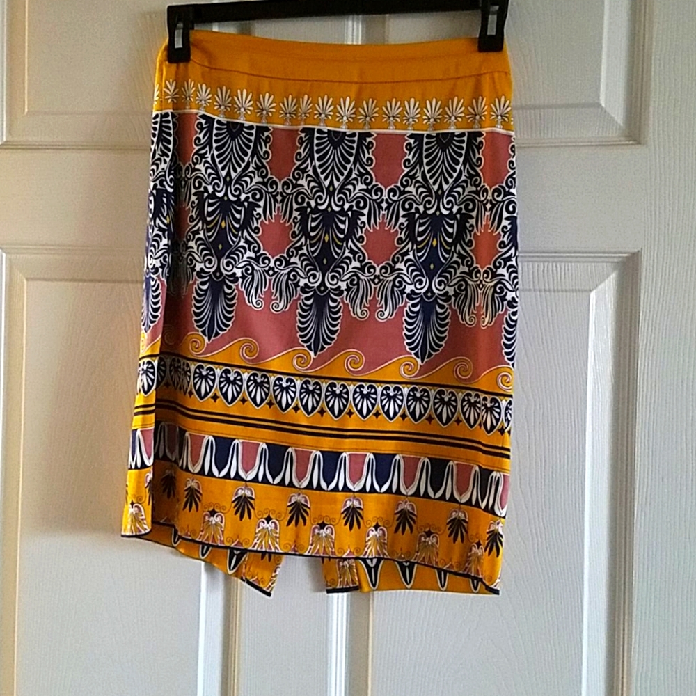 Women's pencil skirt, fun vibrant pattern